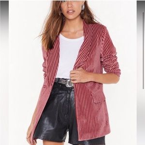 Nasty Gal Velvet Blazer